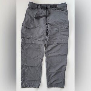 The North Face Men's Grey Gray Cargo Convertible Pants Outdoors Size XL